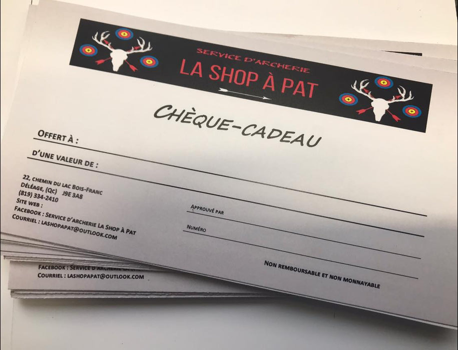 Carte-cadeau la Shop à Pat