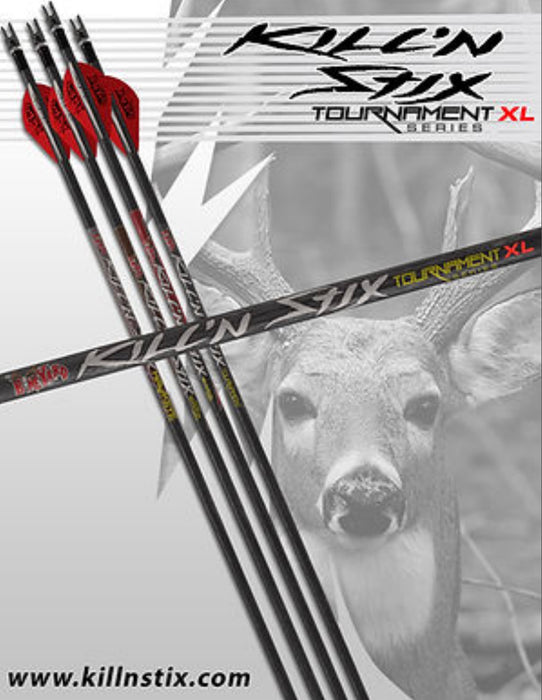 Flèches Tournament XL pqt de 6 plumées