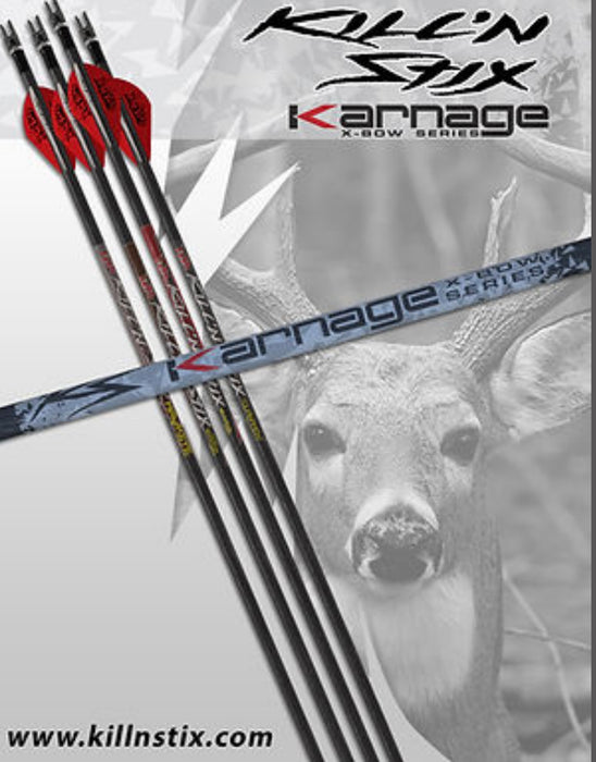 Flèches Karnage pqt de 6 plumées
